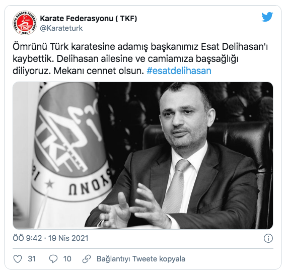 Karate Federasyonu Başkanı Esat Delihasan, koronavirüse yenik düştü - Resim: 0