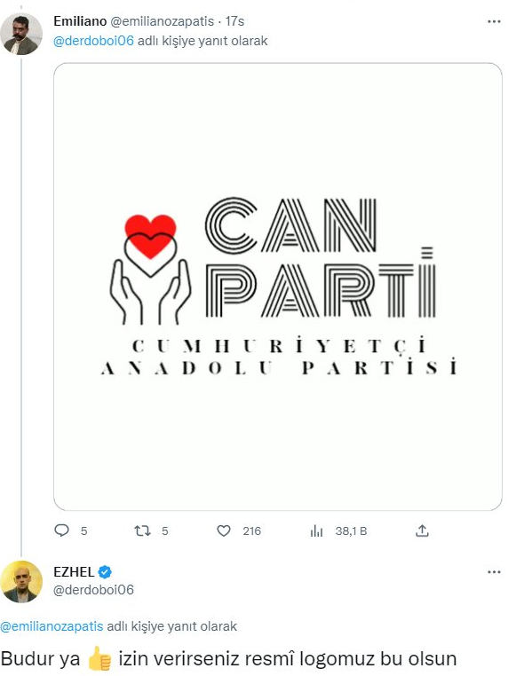 Rapçi Ezhel parti kuracağını açıkladı! Adını paylaştı, logosu da "hazır" - Resim: 0