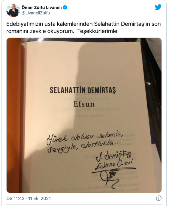 Zülfü Livaneli Demirtaş paylaşımı nedir ne yazdı twitter kaynadı - Resim: 0