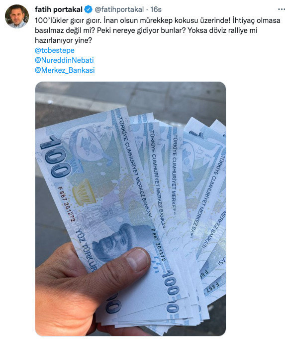 Fatih Portakal yeni basılmış paraları paylaştı sordu: Döviz yeni ralliye mi hazırlanıyor? - Resim: 0