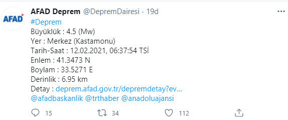 Kastamonu'da 4.5 büyüklüğünde deprem! AFAD duyurdu - Resim: 0