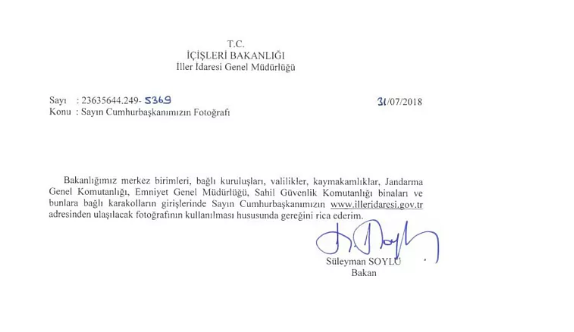 erdoğan resmi genelgesi fotoğraf