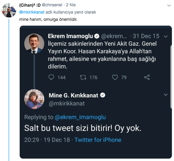 Mine Kırıkkanat'ın Ekrem İmamoğlu ailesi twiti rezilce tepki yağdı - Resim: 0