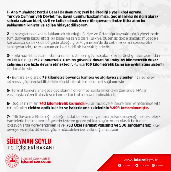 Süleyman Soylu'dan Kemal Kılıçdaroğlu'nun iddialarına 15 maddelik cevap! - Resim: 0