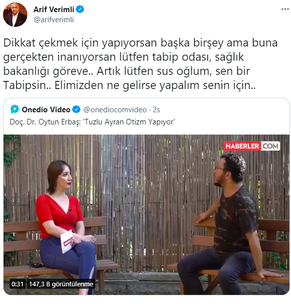 Koronaya karşı Türk geni çöktü şimdi otizm iddiası! Oytun Erbaş'a tepki yağıyor - Resim: 0