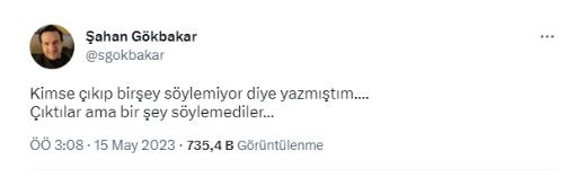 Şahan Gökbakar desteklediği Millet İttifakı'na tepki gösterdi - Resim: 0