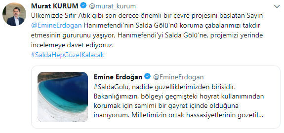 Bakan Kurum'dan Erdoğan'a Salda Gölü daveti - Resim: 0
