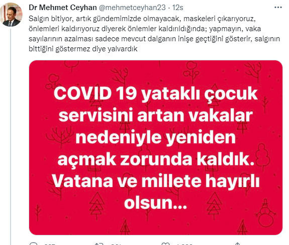 Prof. Dr. Ceyhan'dan ürküten açıklama: Salgının başından beri en yüksek vaka dönemini yaşıyoruz - Resim: 0