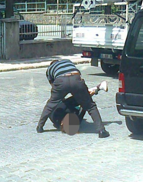 Bir koca dehşeti daha böyle görüntülendi! - Resim: 1