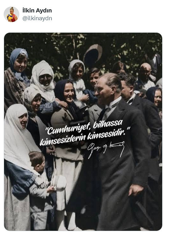 İlkin Aydın'ın Atatürk paylaşımı gündem oldu! Cemil Tugay'ın AK Parti'ye geçmesiyle ilgisi var mı? - Resim: 0