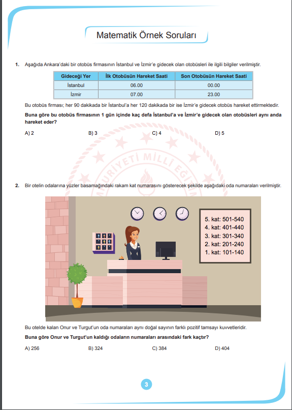 Milli Eğitim Bakanlığı 2020 yılı LGS örnek soru kitapçığı soru ve cevapları - Resim: 2
