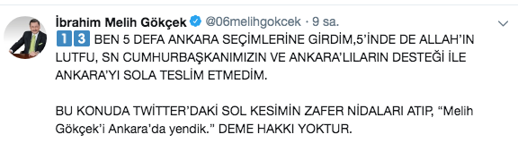 Melih Gökçek sessizliğini bozdu: İstanbul ve Ankara CHP'ye geçmiştir - Resim: 1