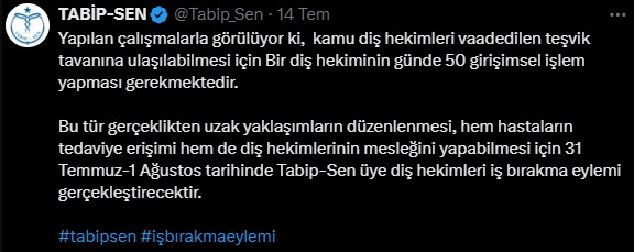 Kamuda görevli diş hekimleri iş bırakıyor - Resim: 0