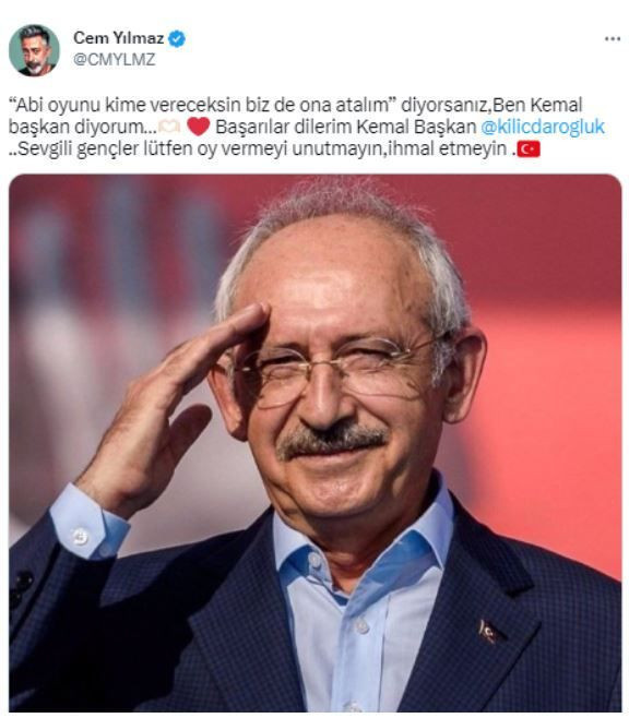 İşte Kemal Kılıçdaroğlu'nu destekleyen ünlüler! Cem Yılmaz'ın paylaşımı olay oldu - Resim: 3