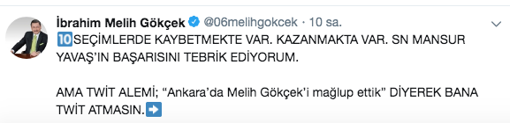 Melih Gökçek sessizliğini bozdu: İstanbul ve Ankara CHP'ye geçmiştir - Resim: 0