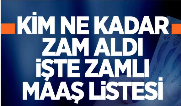 emekli memur zam tablosu