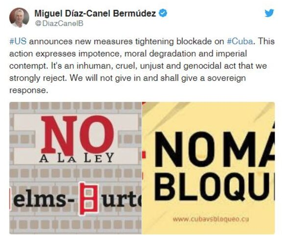 Küba Devlet Başkanı'ndan Trump'a rest! Teslim olmayacağız yanıt vereceğiz - Resim: 0