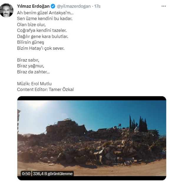'Deprem' şiiri yazan Yılmaz Erdoğan Twitter'da linç edildi - Resim: 0