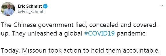 ABD'nin Missouri eyaletinden Çin'e koronavirüs davası - Resim: 0