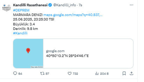 İstanbul'da deprem oldu! AFAD ve Kandilli'den açıklama - Resim: 0