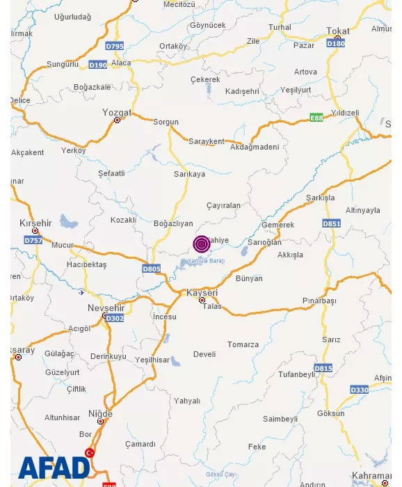 Kayseri'de 3.9 büyüklüğünde korkutan deprem! - Resim: 0