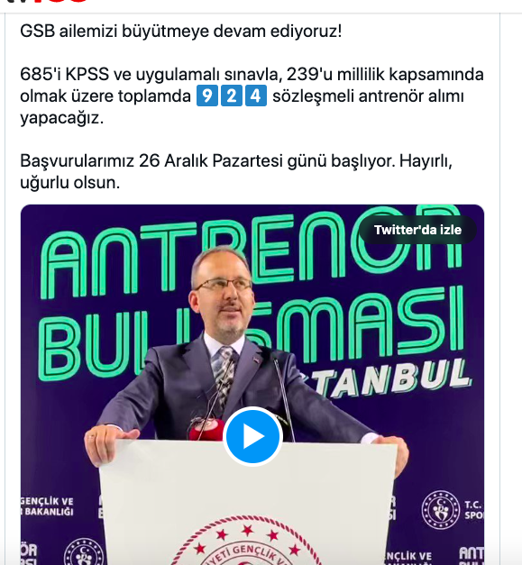 Bakan Kasapoğlu açıkladı! 924 alım yapılacak - Resim: 0