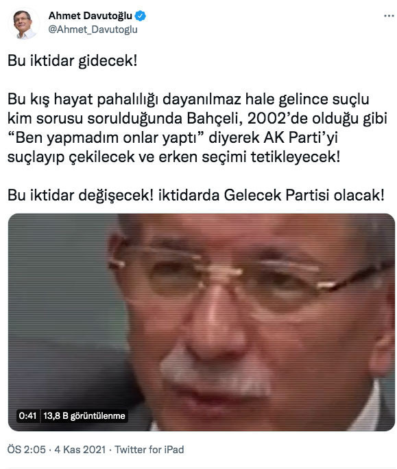 Ahmet Davutoğlu'nun erken seçim kehaneti! Devlet Bahçeli... - Resim: 0