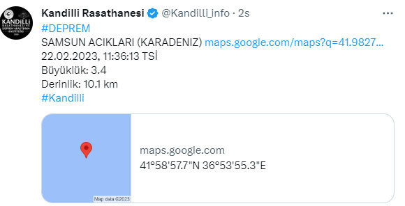 Samsun'da deprem oldu! Kandilli Rasathanesi açıkladı - Resim: 0