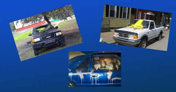 Hırslarını otomobillerden böyle çıkardılar - Resim: 1