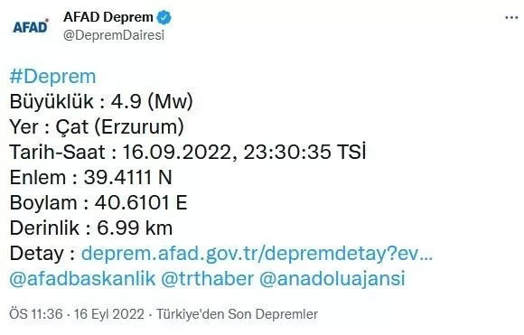 Erzurum'un Çat ilçesinde korkutan deprem - Resim: 0