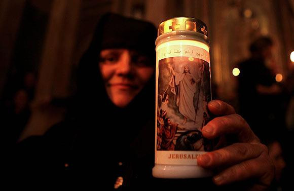 Kudüs'te "kutsal ışık ayini" - Resim: 4