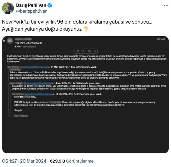 Eylem Tok'un ABD'de ev kiralamaya çalıştığına dair yazışma ortaya çıktı - Resim: 0