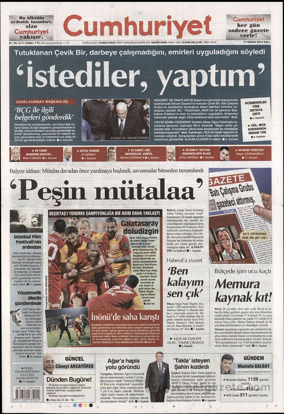 Günün en çarpıcı gazete manşetleri - Resim: 4