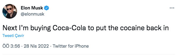 elon musk coca cola twiti