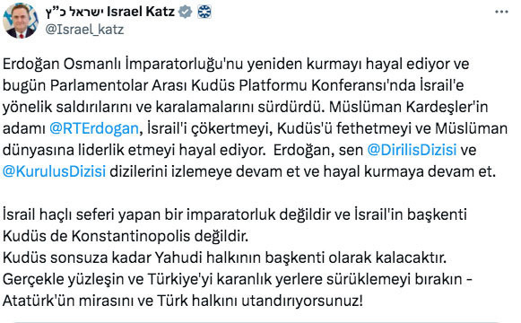 Mehmet Özhaseki'den Cumhurbaşkanı Erdoğan'ı hedef alan İsrailli bakana sert tepki - Resim: 0