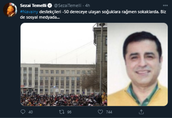 HDP Eş Genel Başkanı Sezai Temelli'den skandal Selahattin Demirtaş paylaşımı! - Resim: 0