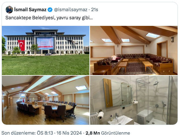 Şeyma Döğücü'den İsmail Saymaz'ın 'Sancaktepe Belediyesi, yavru saray gibi' paylaşımına tepki - Resim: 0