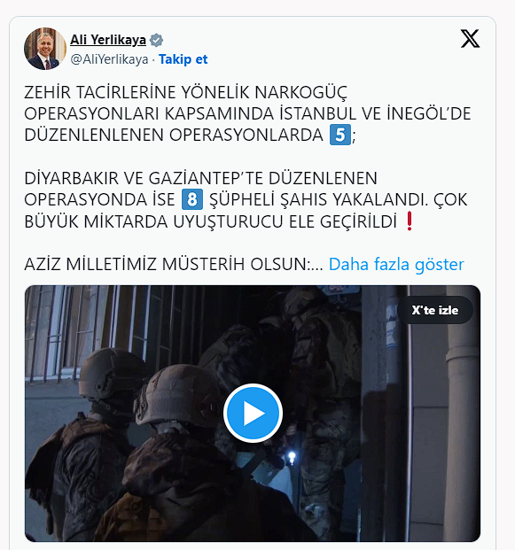 "Narkogüç" operasyonunda 13 şüpheli yakalandı! Bakan Yerlikaya duyurdu: Zehir tacirlerinin her an enselerindeyiz - Resim: 0