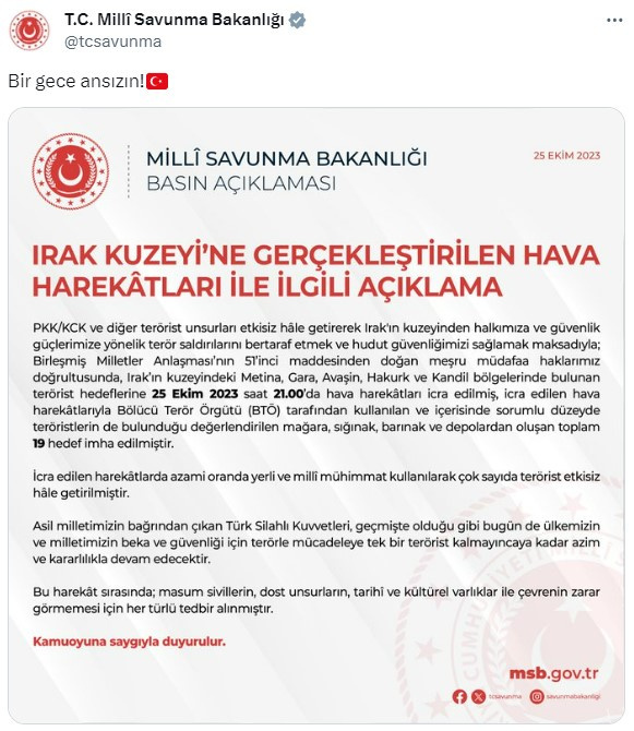 PKK'ya hava harekatı: 19 hedef imha edildi - Resim: 0