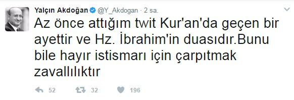 Yalçın Akdoğan'dan 'hayırlı' tweete jet açıklama - Resim: 4