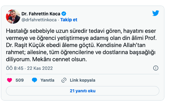 Bakan Koca 'Mekanı cennet olsun' dedi kötü haberi verdi - Resim: 0