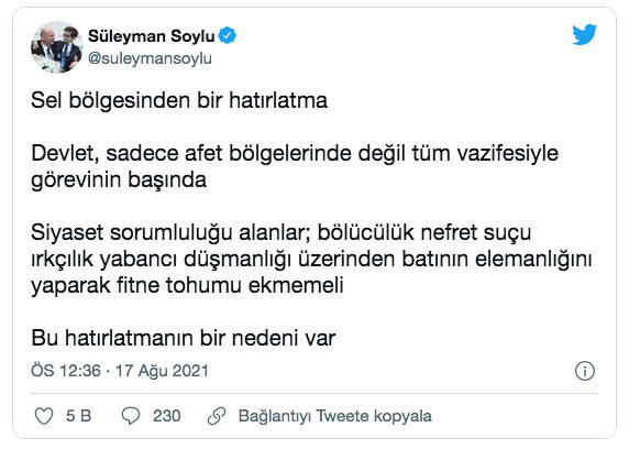 İçişleri Bakanı Süleyman Soylu'dan çağrı: Fitne tohumu ekmemeli - Resim: 0