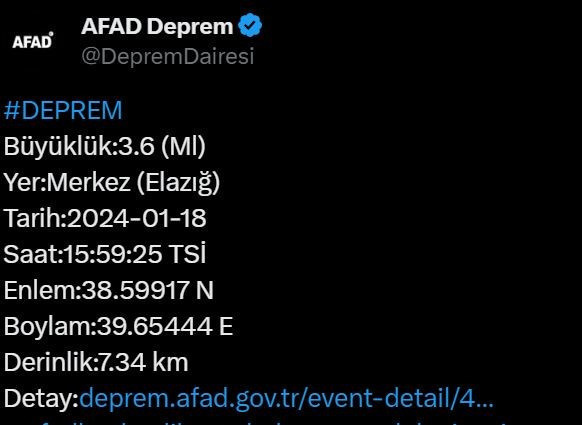 Elazığ'da deprem oldu! AFAD'dan açıklama geldi - Resim: 0