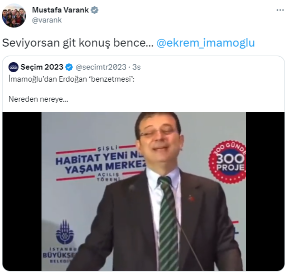 Ekrem İmamoğlu'na 'Nereden nereye' cevabı; Bakan Varank: Seviyorsan git konuş... - Resim: 0