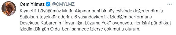 Metin Akpınar'ın o sözlerine Cem Yılmaz'dan jet cevap - Resim: 0