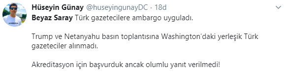 Beyaz Saray'dan Türk gazetecilere ambargo - Resim: 0