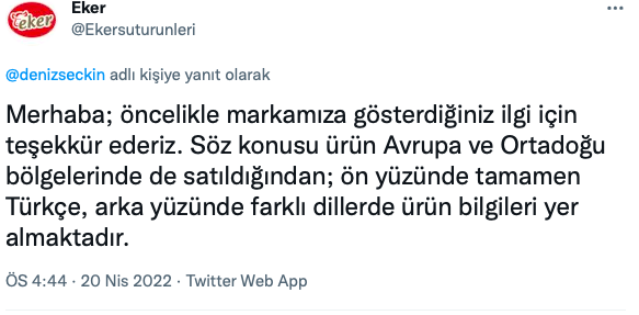 Eker'in marketlerde Arapça yazılı süt satışına başlamasına tepki yağdı - Resim: 1