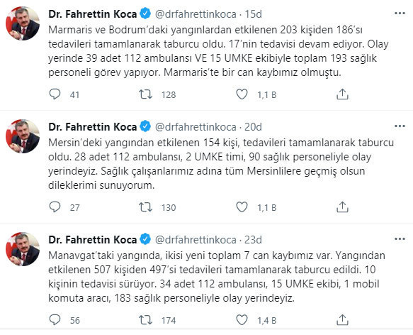 Bakan Fahrettin Koca açıkladı! Manavgat'taki can kaybı 7'ye yükseldi - Resim: 0