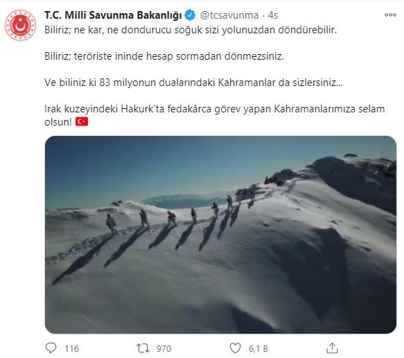 Milli Savunma Bakanlığı, Hakurk'ta görev yapan Mehmetçiğin görüntülerini paylaştı - Resim: 0