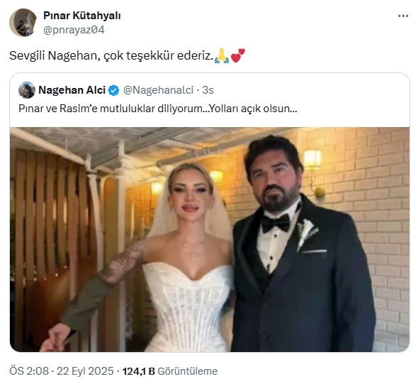 Rasim Ozan Kütahyalı’nın yeni eşinden Nagehan Alçı'ya teşekkür - Resim: 0